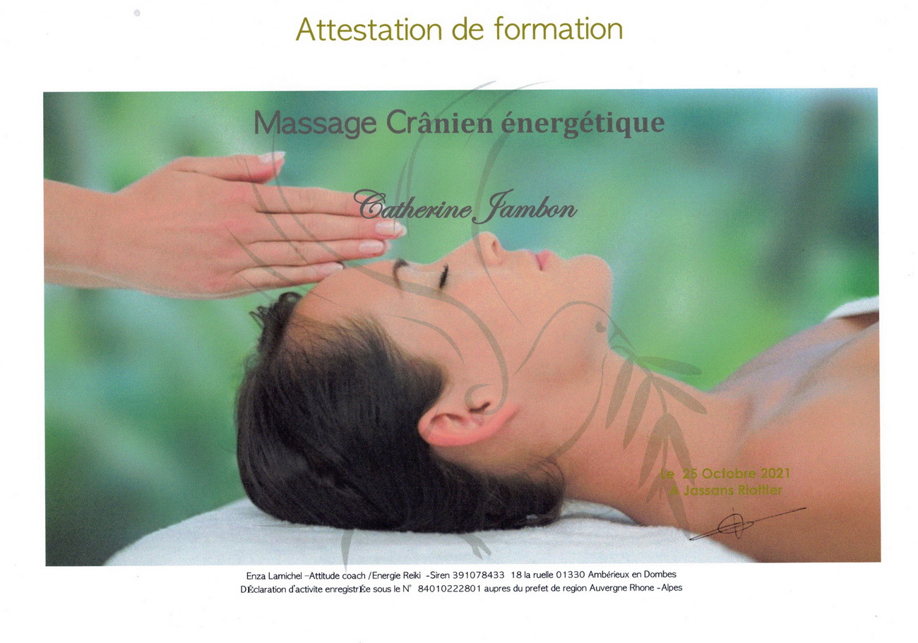 Séance de massage cranien St Etienne des Oullières Auvergne Rhône Alpes